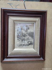 Art: cuadro con grabado antiguo castillo de villafranca
